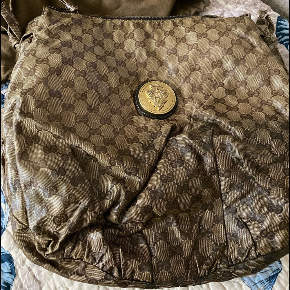 Brown Gucci large hobo